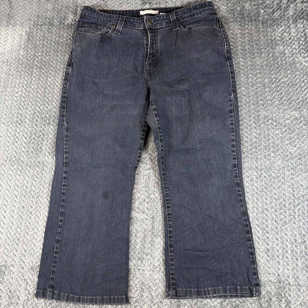 Vintage Women's Levi's 505 Boot Cut Dark Blue Wash Denim Jeans 16 M